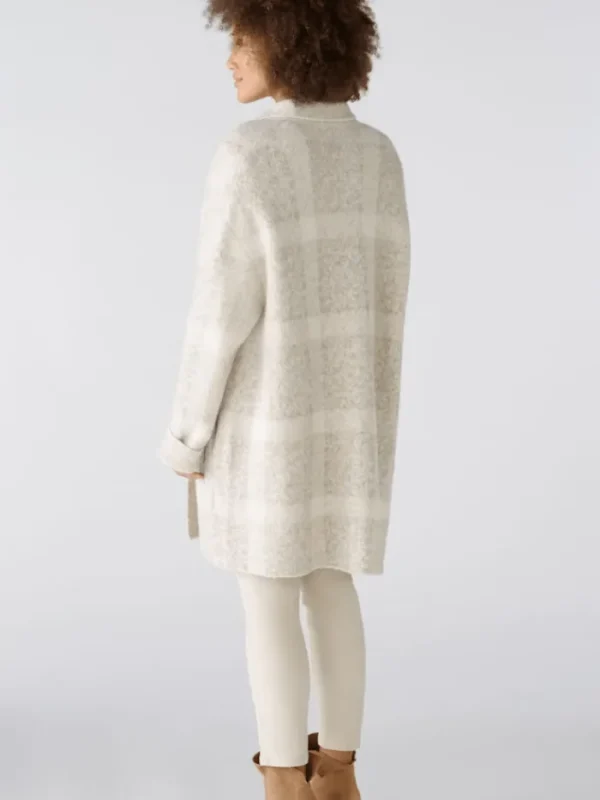 Oui Coats And Jackets | Luxury Gifts^Women's Wool Blend Knitted Checked Coat 88938 Col 0811