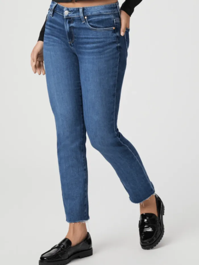 paige_amber_raw_hem_strai_1.webp Paige Denim | Luxury Gifts^AMBER Raw Hem Straight Leg Jeans 6938E77 B701 Col Acapella