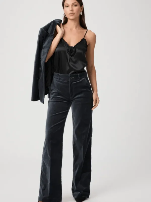Paige Party Wear | Trousers^SASHA Blue Velvet Wide Leg Trousers 7165J27-B849