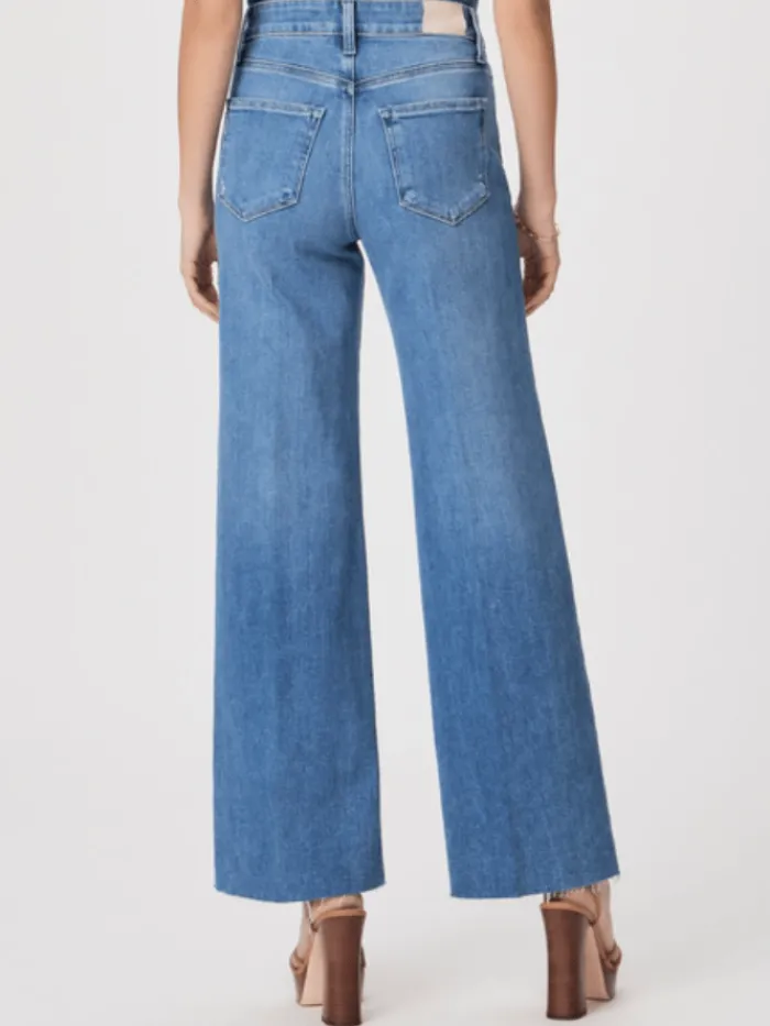 paige_womens_anessa_quot__3.webp Paige Denim | Party Wear^Women's ANESSA 31" Wide Leg Blue Jean With Raw Hem 8902E77-B579
