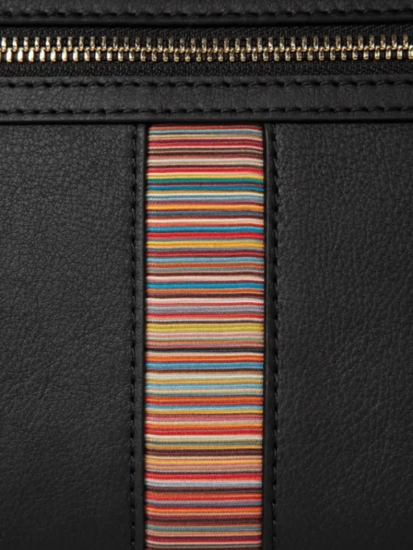 Paul Smith Cross Body Bags | Bags^Black Leather Signature Stripe Musette Bag M1A-7248-BMULTI.