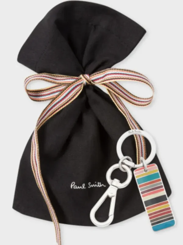 Paul Smith Keyrings | Gifts Under £100^Signature Stripe Tag Keyring M1A-KEYR-MSTAG 92