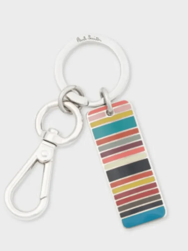 Paul Smith Keyrings | Gifts Under £100^Signature Stripe Tag Keyring M1A-KEYR-MSTAG 92