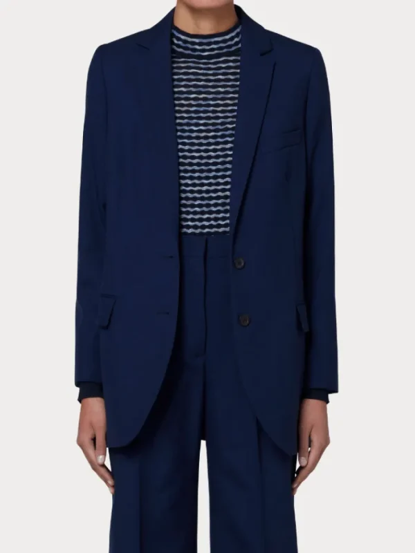 Paul Smith Coats And Jackets | Luxury Gifts^Women's Navy Single Breasted Wool Blazer W2R 313J P31053 Co