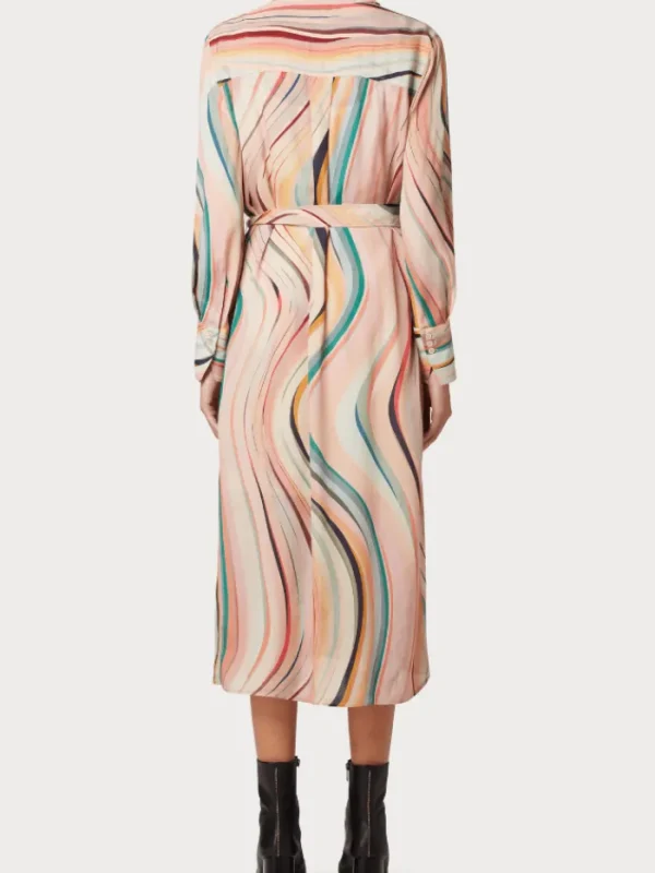 Paul Smith Dresses | Luxury Gifts^Women's Silk Blend Swirl Print Shirt Dress W2R 606D P31277