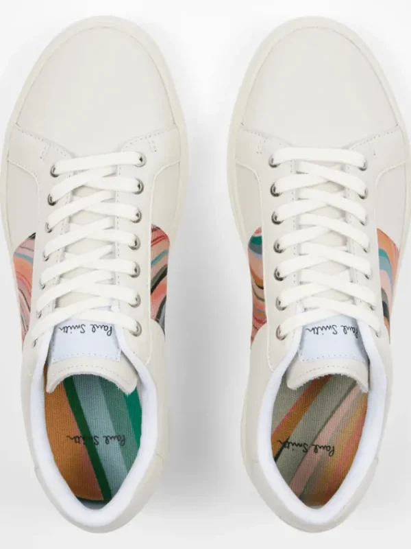 Paul Smith Footwear | Footwear^Women's White Leather 'Dusky Swirl' Lapin Trainers W1S-LAP9