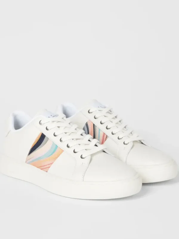 Paul Smith Footwear | Footwear^Women's White Leather 'Dusky Swirl' Lapin Trainers W1S-LAP9