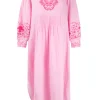 Place du Soleil Dresses | Beachwear^Pink Embroidered Maxi Dress S24 308