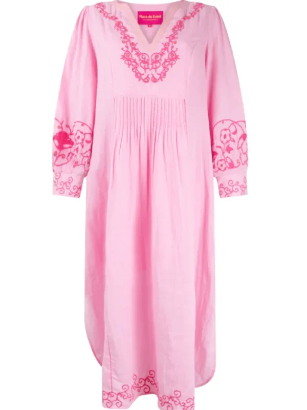 Place du Soleil Dresses | Beachwear^Pink Embroidered Maxi Dress S24 308