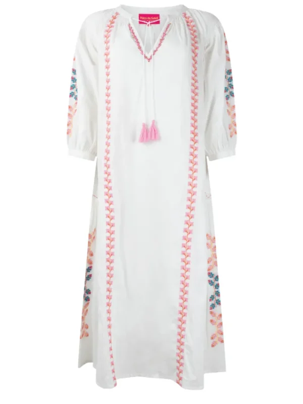 Place du Soleil Beachwear | Gifts Under £100^White Embroidered Dress S24 305
