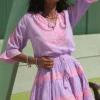 Pranella Dresses | Beachwear^AMAR Mini Dress In Lilac And Neon Peach
