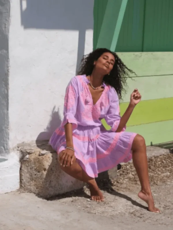 Pranella Dresses | Beachwear^AMAR Mini Dress In Lilac And Neon Peach
