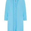 Pranella Dresses | Beachwear^ULA Neon Blue Embroidered Shirt Dress