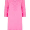 Pranella Dresses | Beachwear^URSULA Neon Pink Embroidered Mini Dress