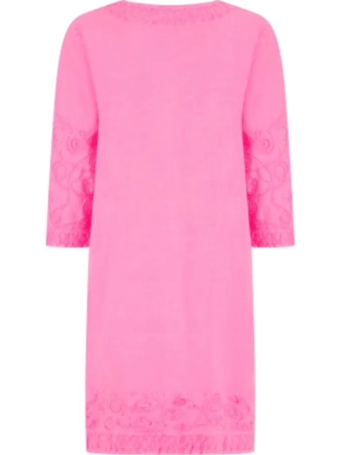 pranella_ursula_neon_pink_1.webp Pranella Dresses | Beachwear^URSULA Neon Pink Embroidered Mini Dress