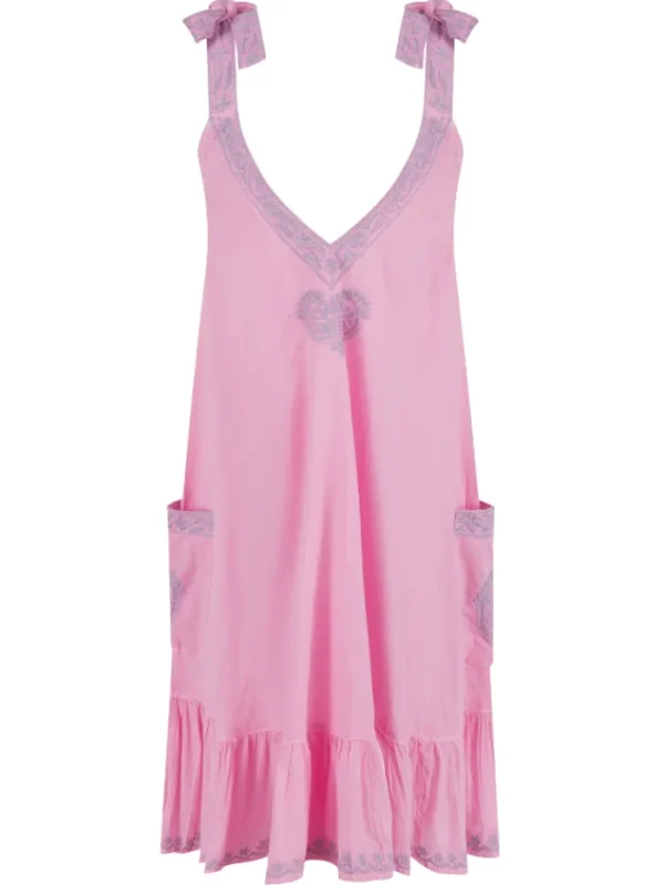 Pranella Dresses | Beachwear^Women's CELESTE Embroidered Dress In Pink And Lilac