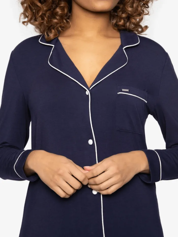 pretty_you_london_t_bambo_1.webp Pretty You London Gifts Under £50 | Gift Sale^T Bamboo Collection Navy Nightshirt
