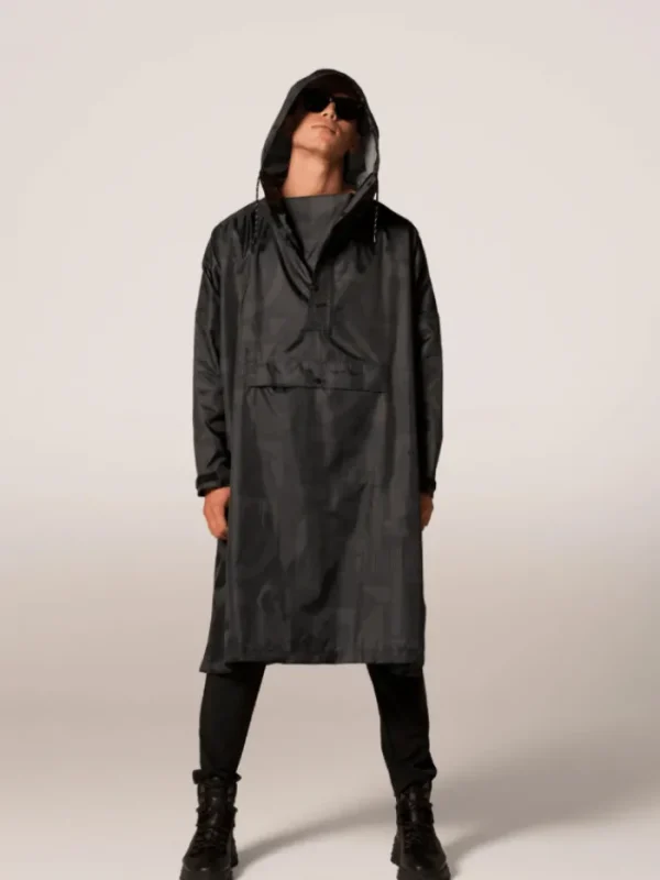Rain Kiss Coats And Jackets | Ponchos And Wraps^RainKiss Back To Black Art Camo Rain Poncho