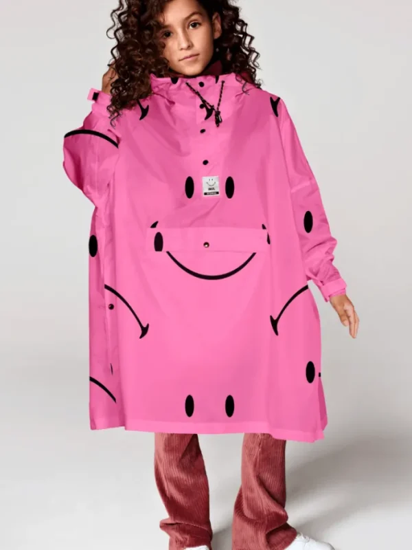 Rain Kiss Coats And Jackets | Ponchos And Wraps^RainKiss Classic Smile X Smiley Pink Poncho Kids