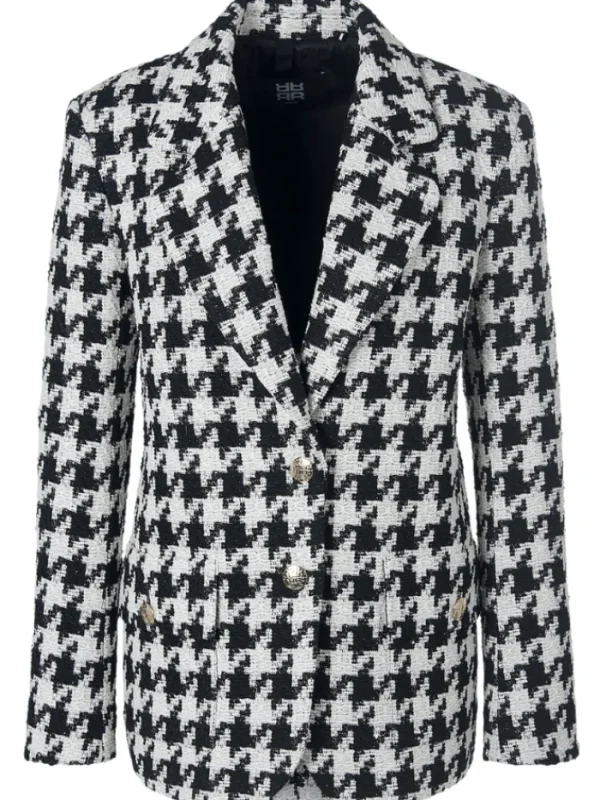 Riani Coats And Jackets | Luxury Gifts^Black Patterned Giant Houndstooth Blazer 381750 4179 Col 987