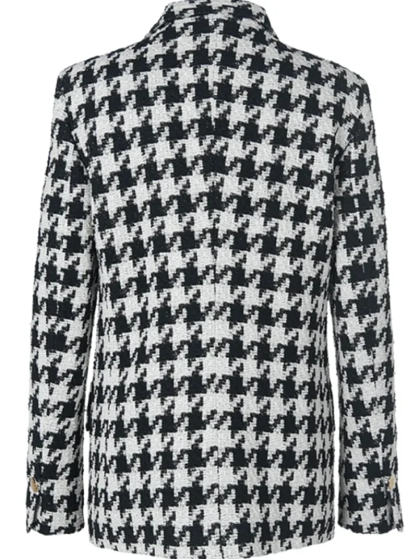 Riani Coats And Jackets | Luxury Gifts^Black Patterned Giant Houndstooth Blazer 381750 4179 Col 987