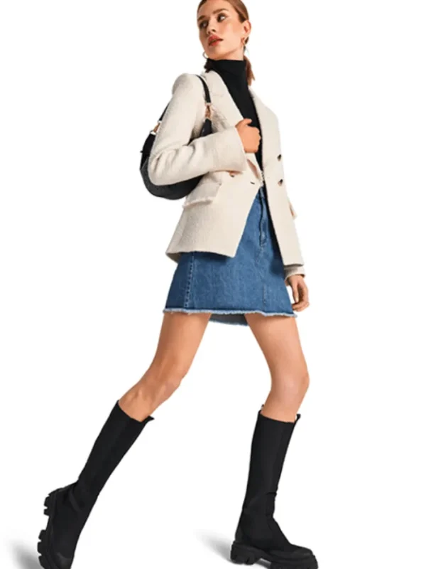 Riani Coats And Jackets | Gifts Under £250^Cream Tweed Double Breasted Blazer 381730 4176 Col 0110