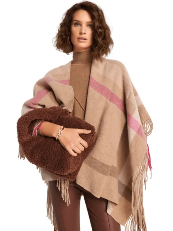 Riani Coats And Jackets | Ponchos And Wraps^Large Checked Poncho 389640 9550 Col 855