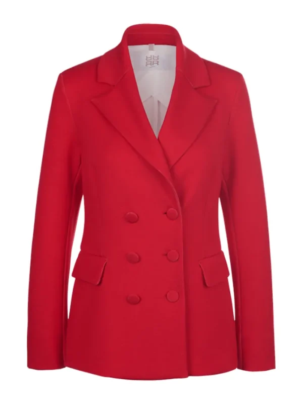 Riani Coats And Jackets | Gifts Under £250^Scuba Heartbeat Red Double Breasted Blazer 371440-8190