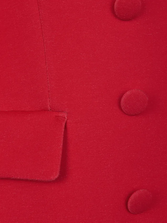 riani_scuba_heartbeat_red_3.webp Riani Coats And Jackets | Gifts Under £250^Scuba Heartbeat Red Double Breasted Blazer 371440-8190