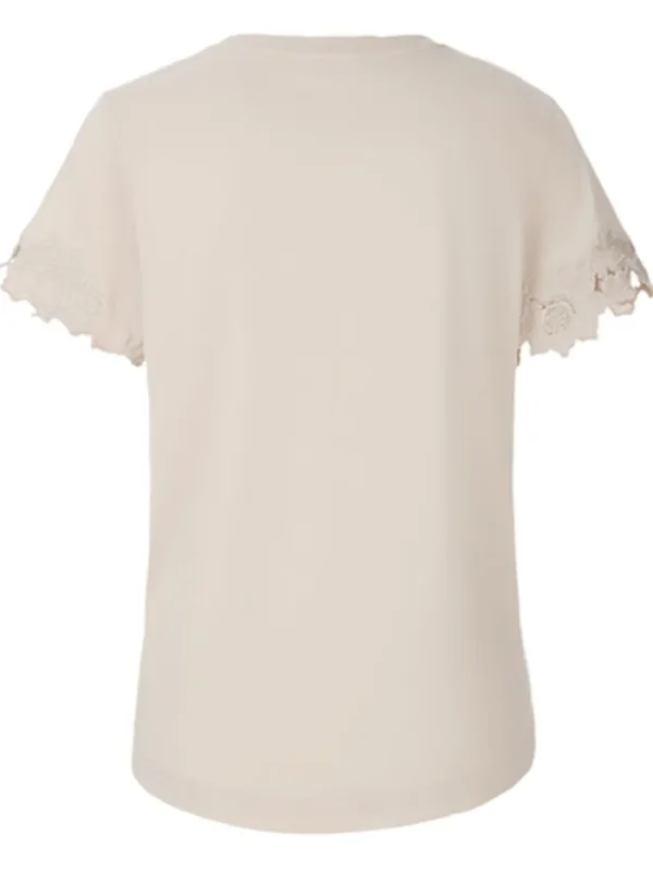 Riani Sweatshirts And T-Shirts | Tops^Short Sleeve Champagne Top With Cutwork Embroidery 448505 7909 C