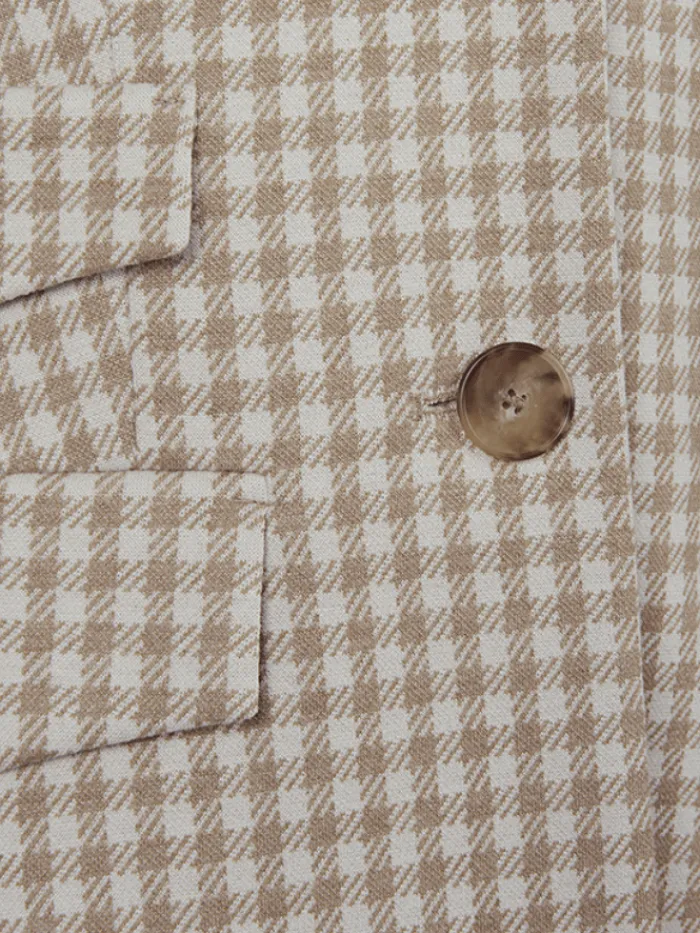 riani_vichy_jersey_two_bu_3.webp Riani Coats And Jackets | Gifts Under £250^Vichy Jersey Two Button Blazer 381860 5418 Col 0867