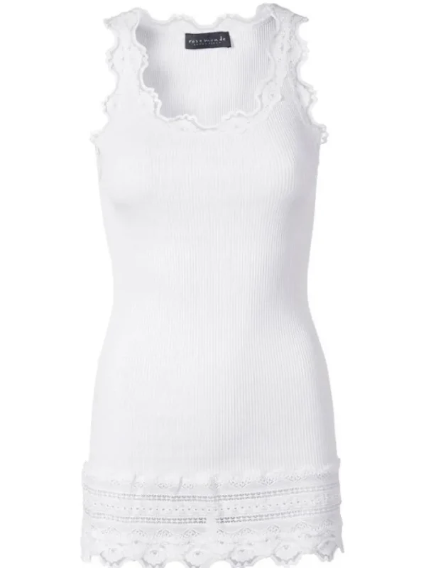 Rosemunde Tops | Gifts Under £100^Silk Lace Trimmed Long Top In New White 5315 Col 1049