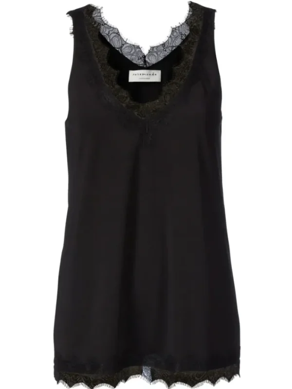 Rosemunde Sweatshirts And T-Shirts | Tops^Silky Lace Top In Black 4220 010