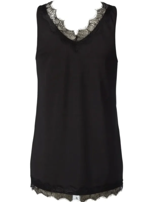 Rosemunde Sweatshirts And T-Shirts | Tops^Silky Lace Top In Black 4220 010