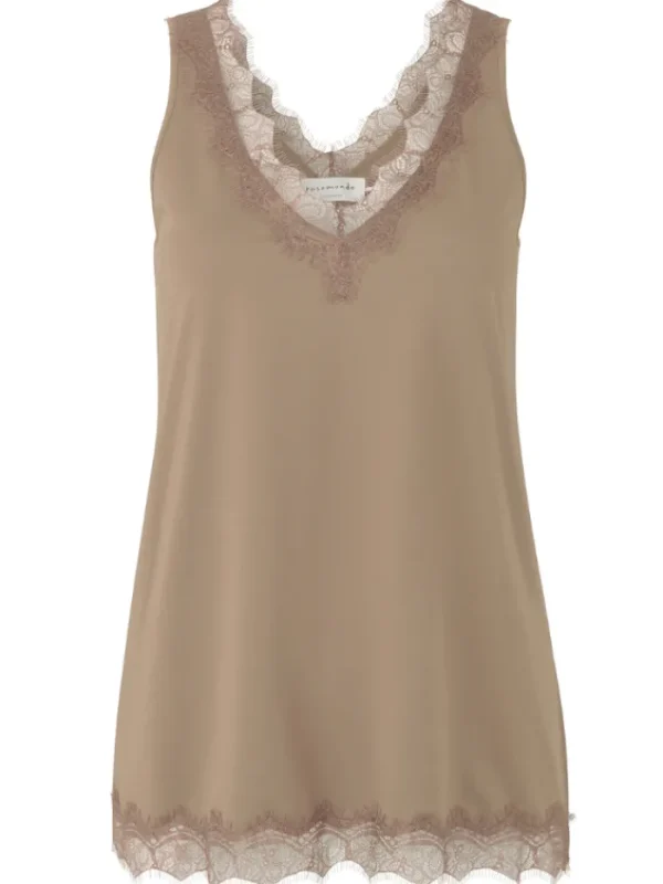 Rosemunde Sweatshirts And T-Shirts | Tops^T Silky Lace Top Sand Dune 4220 916