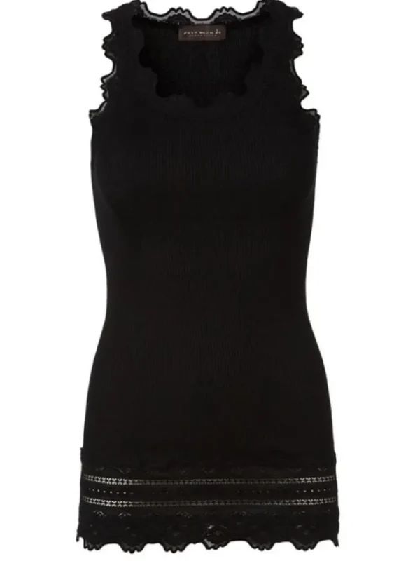 Rosemunde Loungewear | Tops^Women's Silk Lace Trimmed Long Top In Black 5315 Col 010
