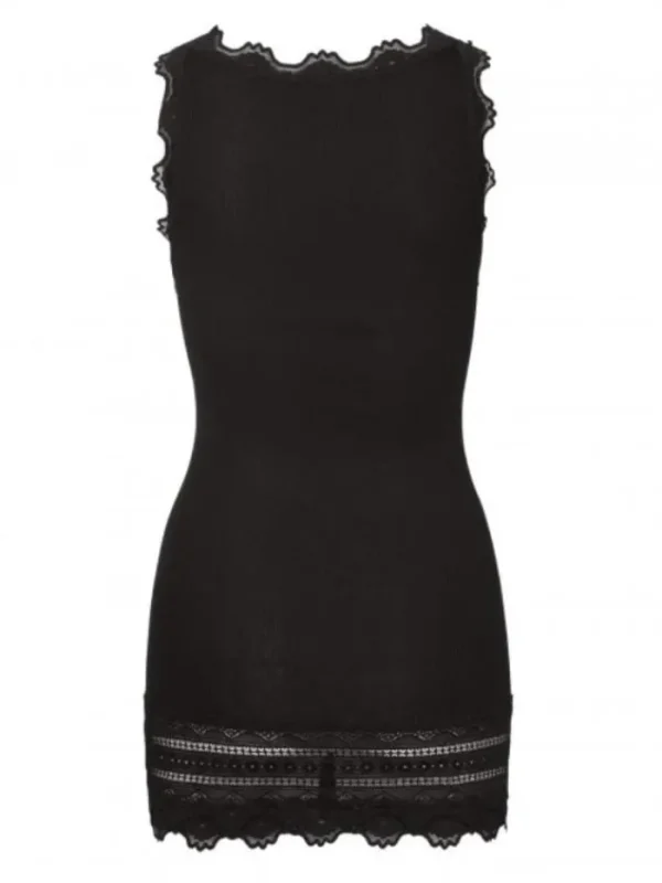 Rosemunde Loungewear | Tops^Women's Silk Lace Trimmed Long Top In Black 5315 Col 010