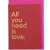 SAY IT WITH SONGS Gift Sale | Cards And Printed Frames^T 'All You Need Is Love’ by The Beatles Greeting Car