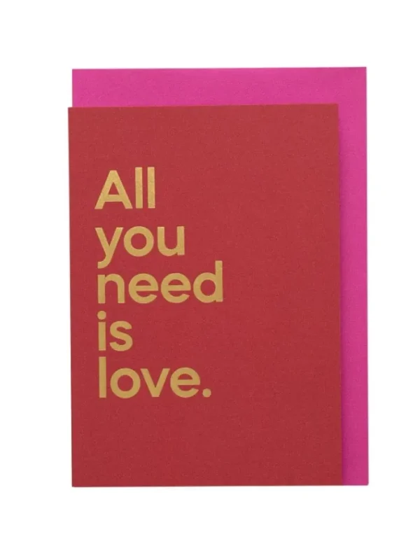 SAY IT WITH SONGS Gift Sale | Cards And Printed Frames^T 'All You Need Is Love’ by The Beatles Greeting Car