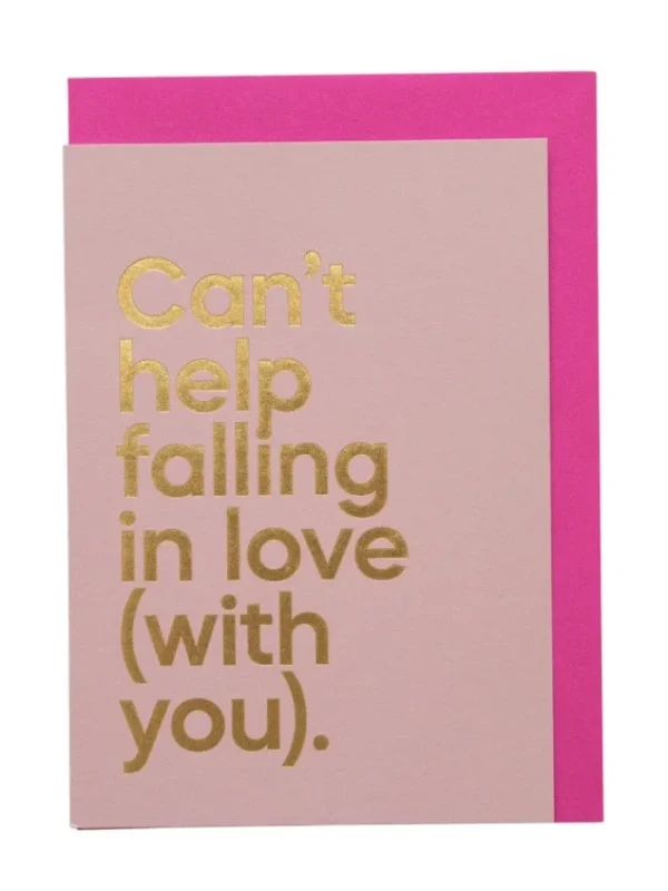 SAY IT WITH SONGS Gift Sale | Cards And Printed Frames^T 'Can’t Help Falling In Love’ by Elvis Presley Gree