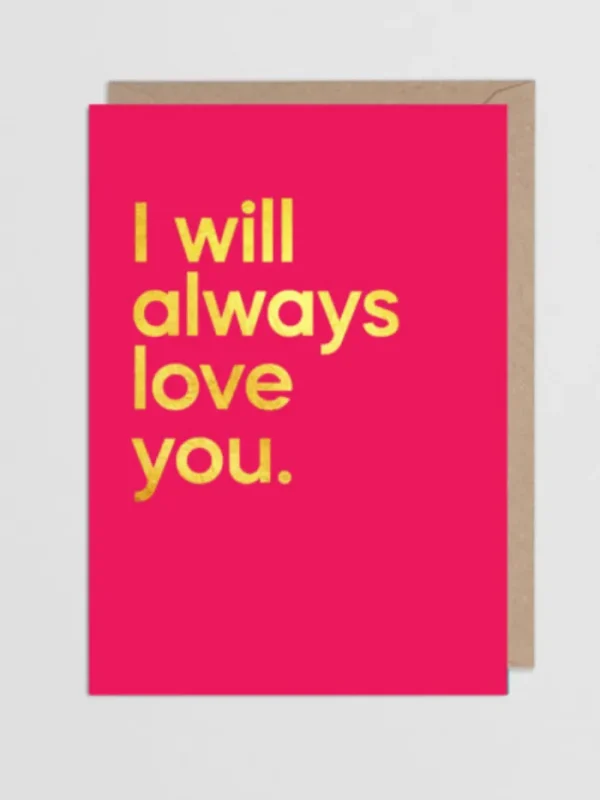 SAY IT WITH SONGS Gift Sale | Cards And Printed Frames^T 'I will always love you' by Whitney Houston Greeti