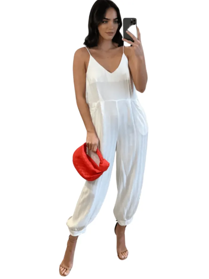 traffic_people_telling_st_1.webp Traffic People Dresses | Gifts Under £50^Telling Stories Jumpsuit White TGS12435035