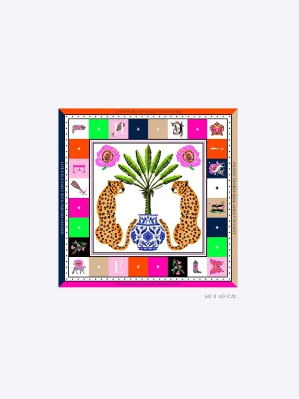 Vilagallo Scarves & Gloves | Gifts Under £100^SILK FOULARD Scarf With Cheetah Print 31935