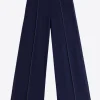 Vilagallo Trousers | Gifts Under £250^Women's BETTINA Wide Leg Cropped Trousers In Navy 32212
