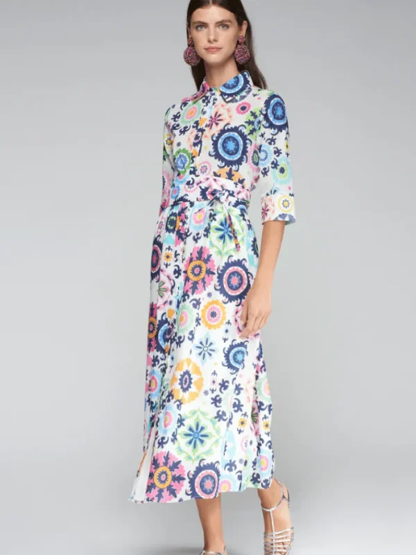 Vilagallo Dresses | Gifts Under £250^Women's BRENDA SUZANI Multicolour Voile Shirt Dress 32371