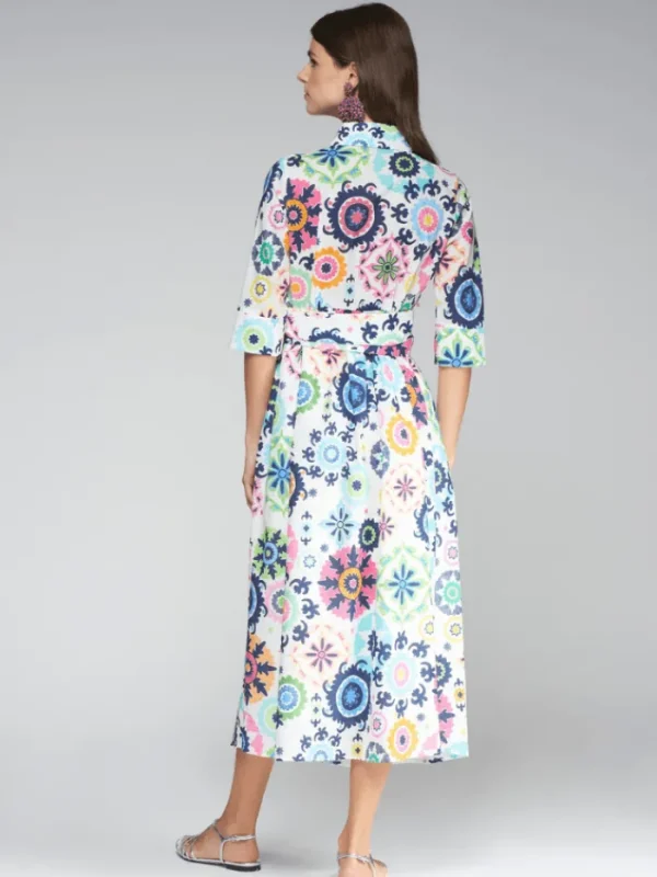 Vilagallo Dresses | Gifts Under £250^Women's BRENDA SUZANI Multicolour Voile Shirt Dress 32371