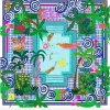 Vilagallo Scarves & Gloves | Gifts Under £250^Womens' FOULARD Piscina Tropical Print Silk Scarf 32488