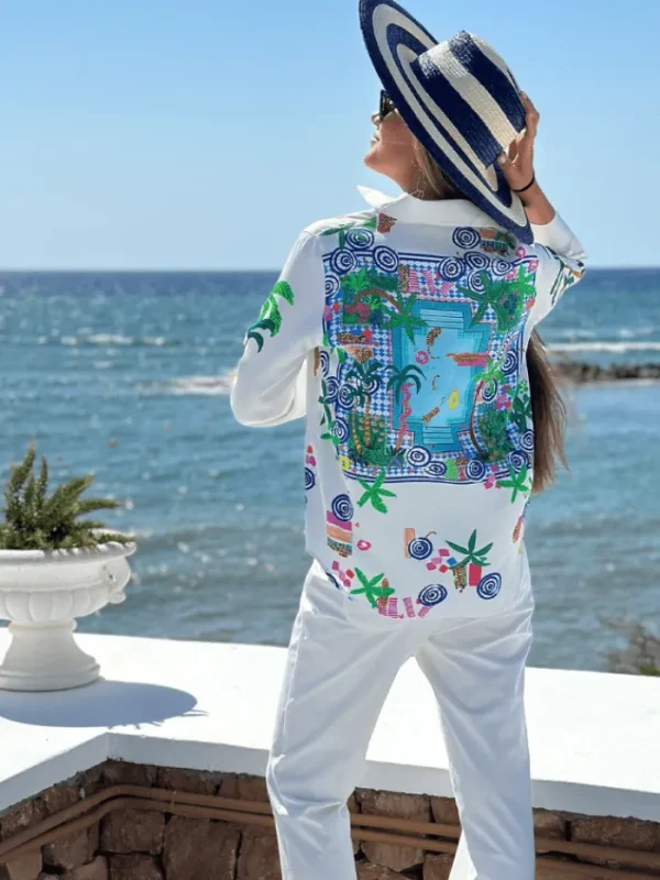 Vilagallo Tops | T-Shirts^Women's MAFALDA Piscina Tiger Print Shirt 32569