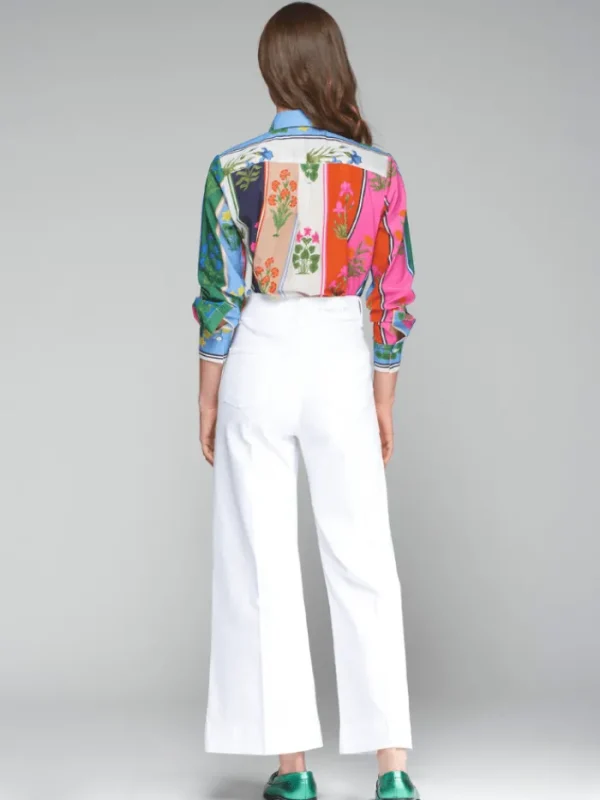 Vilagallo Trousers | Gifts Under £250^Women's NOA Wide Leg Cropped Trousers In White 32147