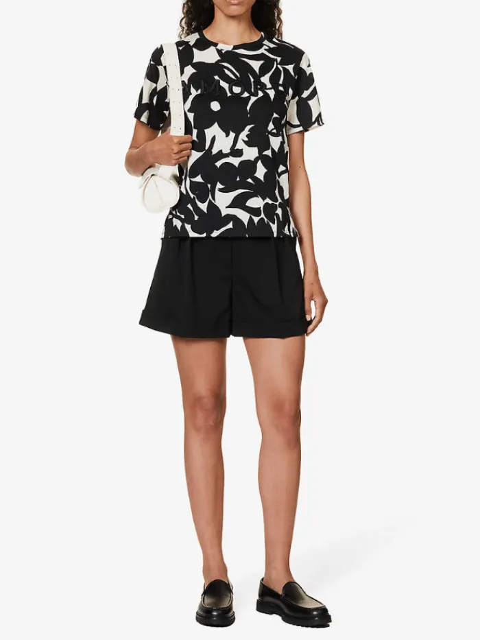 weekend_by_max_mara_cerch_0.webp Weekend By Max Mara Tops | T-Shirts^Cerchio Printed Cotton T Shirt 23597603396 Col 001